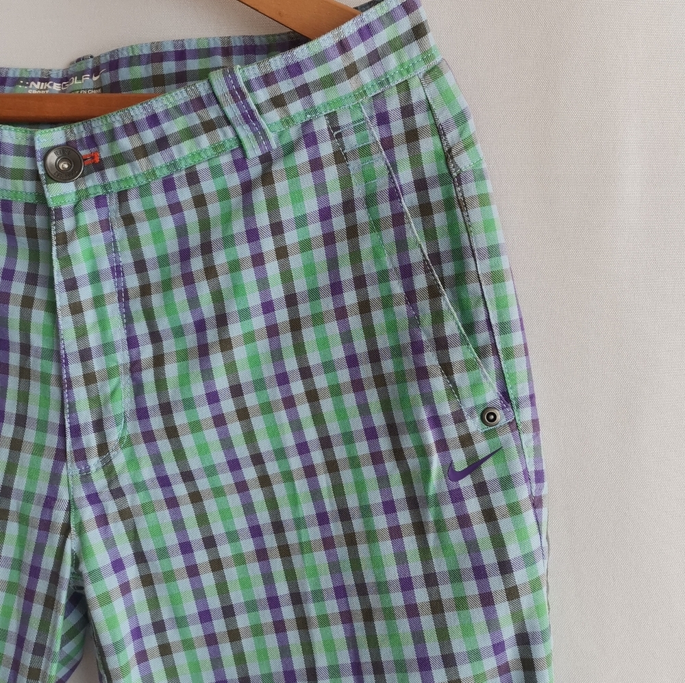 Nike Dry Fit Golf Ankle Plaid Pants